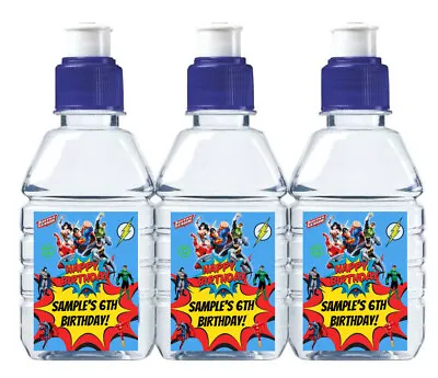 $11.95 • Buy 16 X Justice League Labels Pop Top Bottles Water Favors Birthday Kids Party