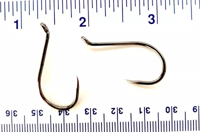 100 Matzuo 513014 Black Barbless Octopus Salmon Steelhead Fish Hooks Size 4/0 • $14.99