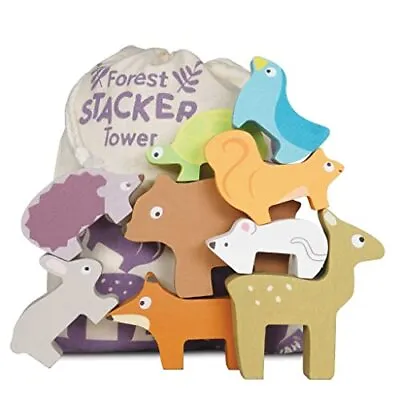 $23.60 • Buy Le Toy Van - Wooden Petilou Forest Stacker Puzzle & Bag Educational Balancing...