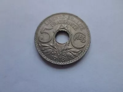 France Coin 1918 5 Centimes Super Nice VF-EF! • $1