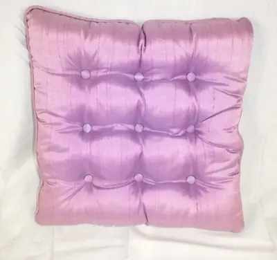 Vtg Mid Century MOD Button Tufted Square Lilac Purple Throw Pillow 14  • $26