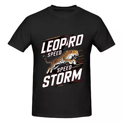 Leopard Print Speed Storm Graphic Men's Short Sleeve T-Shirt • $19.90