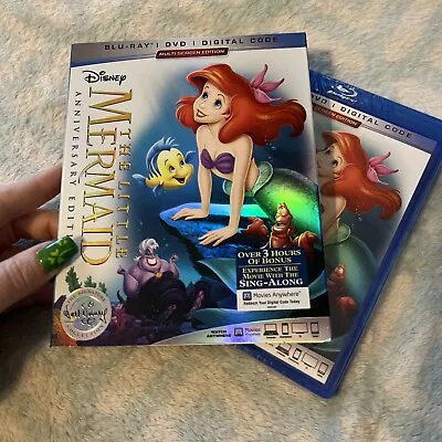 NEW** The Little Mermaid 30th Anniversary Signature Edition Blu-ray/DVD W~SLIP ! • $9.65