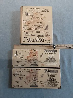 Lot Of 3 Alaska Vacation Photo Albums Embossed Map Faux Leather 200 Photos • $19.99