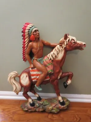  1962 Universal Statuary Native American Chief Horse Hanging Wall Resin Plaque • $79.99