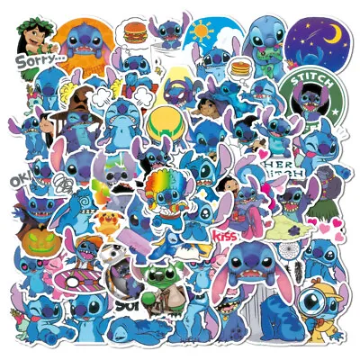 102pcs Lilo And Stitch Sticker Pack Ohana Vinyl Decals Kid Cute Scrapbook Laptop • $4.94