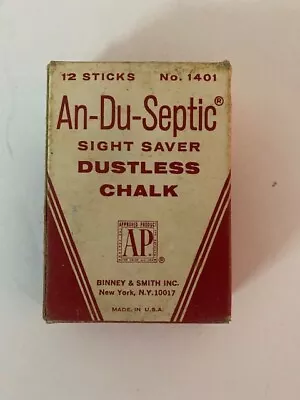 Vintage An Du Septic Sight Saver Dustless Chalk Binney & Smith  - Yellow • $4.99