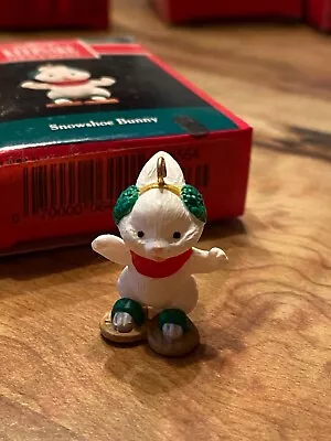 1992 Hallmark Miniature Ornament Snowshoe Bunny Keepsake • $5