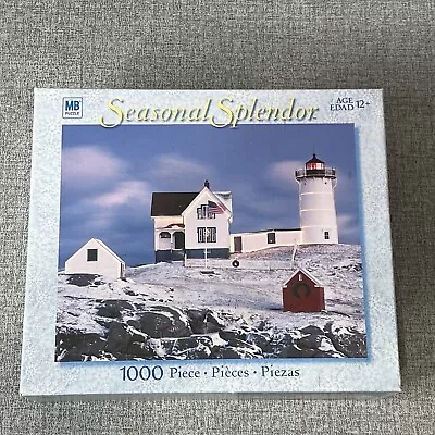 Seasonal Splendor 1000 Piece Puzzle MB Noble Light Cape Neddick York Maine New • $25.49