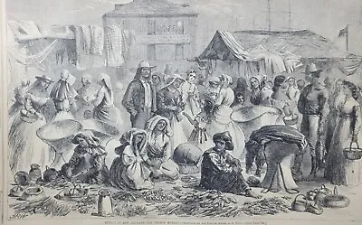 The French Market New Orleans 1866 Vintage Print • $24.99