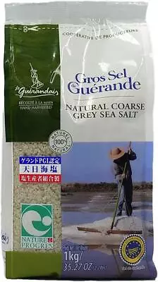 Le Guerandais Coarse Organic Grey Sea Salt 1kg Bag. Pack Of 1 3 Or 12 • £7.14