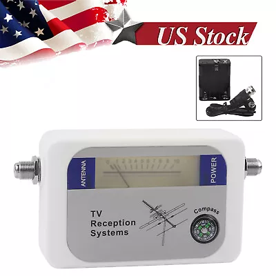 Digital Satellite DVB-T Finder TV Antenna Signal Strength Meter Compass DT • $9.99