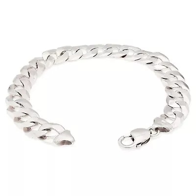 10k White Gold Solid Cuban Bracelet Curb Link Chain 8  9mm 15.1 Grams • $739.99