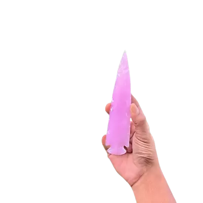 Rose Quartz Obsidian Arrowhead Crystals Heated Gemstone Arrowhead Size 4Inch • $35