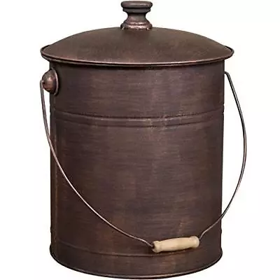 Amagabeli Ash Bucket With Lid Outdoor And Indoor Coal Bucket For Fireplace Small • $51.49