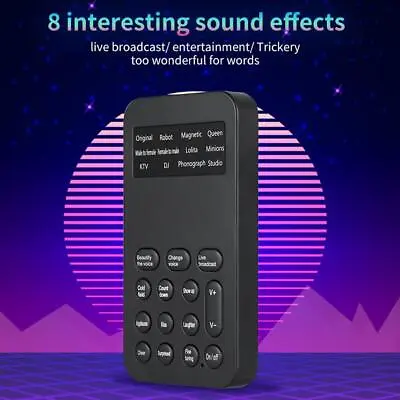 Portable Wireless 8Multi Voice Changer Microphone Disguiser For Mobile T8Z9 H1W2 • $9.18