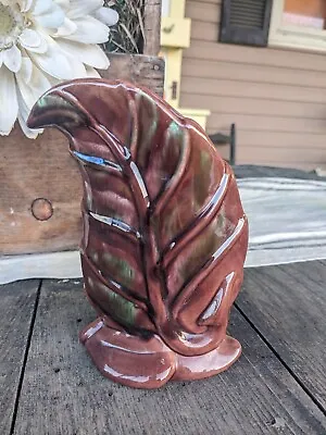 Vintage MCM Royal Haeger Art Pottery Palm Leave Vase • $12