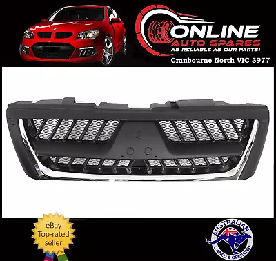 Grille NEW Fit Mitsubishi Pajero NP 02-06 Black W/Chrome Mould Grill Trim Plasti • $141.69