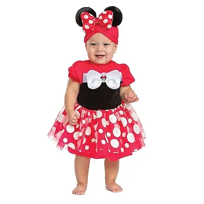 Disney Baby Minnie Mouse Red Posh Dress Infant Halloween Costume 12-18 Months • $12.74
