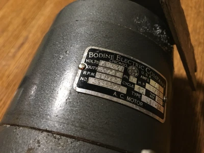$29.99 • Buy Bodine Electric Small Motor USI-34 115V 1725 Rpm 1/15 H.P. + Mount Pulley VNTG