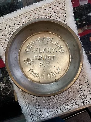 Vintage New England Flaky Crust Tin Pie Pan Vented Table Talk • $9