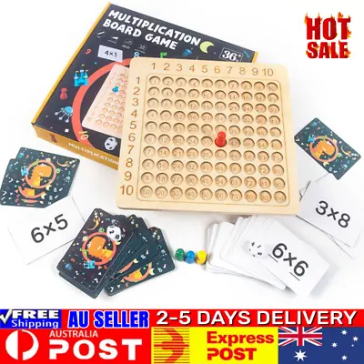 $18.89 • Buy Wooden Montessori Multiplication Addition Board Counting Toy Educational Game