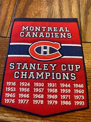 Montreal Canadiens Cup Champions Banner Patch Iron On 7 Inches • $10.98