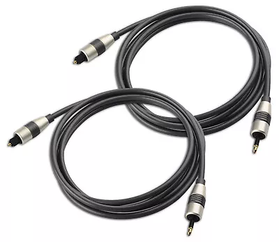 Cable Matters 2-Pack Toslink To Mini Toslink Digital Audio Optical Cable 6Ft. • $8.50