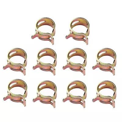 ID 1/2  Inch 0.5  Spring Band Clip 12mm  Fuel Silicone Vacuum Hose Clamp 10PCS • $5.96