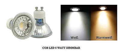 £82.70 • Buy Mcob Glass LED Illuminant 230Volt/5W Spotlight/Gu10 Dimmer / 36° Leuchtwinkel