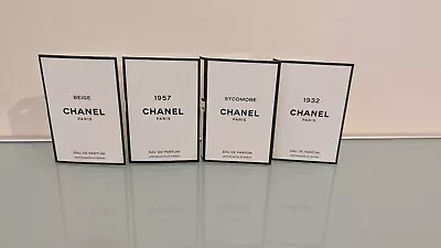 4x Chanel Chance Eau De Parfum EDP Sample .05oz 1.5ml Beige 1957 Sycomore 1932 • £19