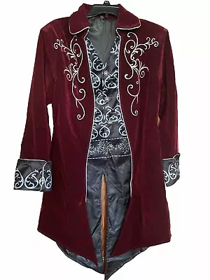 Men's Medieval Steampunk Tailcoat Halloween Costume Renaissance Pirate Vamp S • $50