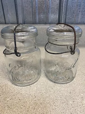 Lot Of 2 Ball Ideal Mason Jar Clear Pints • $10