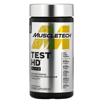 MuscleTech Test HD Elite Test Booster - 120 Capsules • $29.95