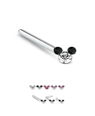 925 Sterling Silver Nose Bone Stud Ring 3mm Mickey Mouse 22 Gauge 22G • $8.99