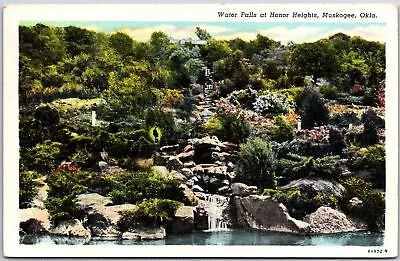 1944 Water Falls At Honor Heights Muskogee Oklahoma OK Posted Postcard • $9.86