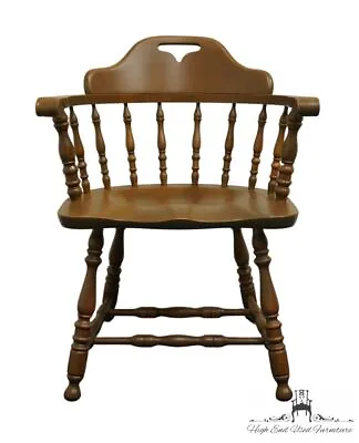 S. BENT BROS. Solid Hard Rock Maple Colonial Pub Style Dining Arm Chair • $209.99