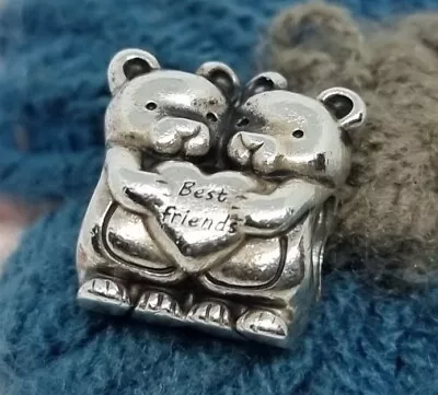 Genuine Pandora BEST BUDDIES Friends Teddy Bears Charm 💕 S925 ALE  • £28