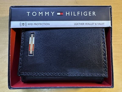 £24.50 • Buy Tommy Hilfiger Mans Black Leather Wallet - New / Boxed - Post Free