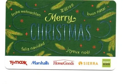 TJ Maxx Marshalls Merry Christmas Diff Languages Gift Card No $Value Collectible • $1.99