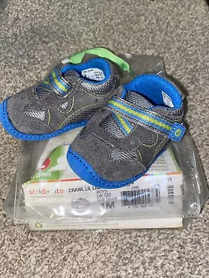 Stride Rite Crib & Crawl Boys Step 1 Uk 0-3 Months Eur 16.5 • £5