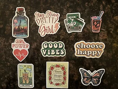 Girl Power Multicolor Motivational Sticker Decal Set Of 10 • $3.50