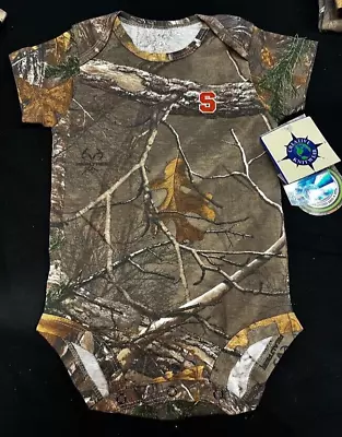 Syracuse Orange Men Newborn Baby Boy Camouflage Bodysuit Creeper 6-9 Months New • $14.89