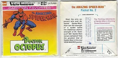 GAF VIEWMASTER AMAZING SPIDERMAN Vs DOC OCK PACK2 1977 BRAND NEW SEALED 1977 BX3 • $39.99