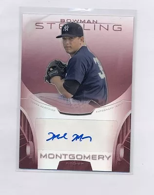 Mark Montgomery 2013 Bowman Sterling Auto Ruby Refractor Rc #91/99 Yankees • $9.99