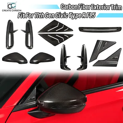 Real Carbon Fiber Exterior Body Trim Accessories For Honda 11th Civic Type R FL5 • $69.99