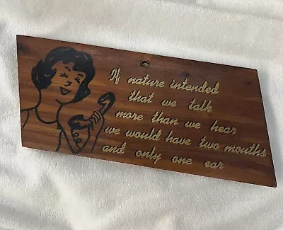 Vintage Wooden Wisdom Plaque • $8