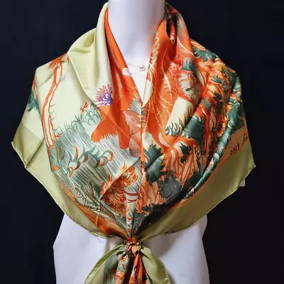 RARE VINTAGE HERMES Silk Scarf  Kuggor Tree  Carre 90 By Sefedin Kwumi • $318