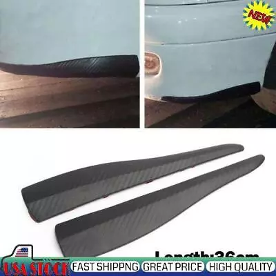 2pcs 36cm Rubber Car Front Rear Bumper Lip Anti-collision Strip Carbon Fiber CBN • $18.63
