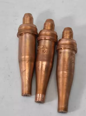 Lot Of 3 Victor 2-1-101 Style Series Acetylene Torch Tips Oxygen Cutting • $24.90